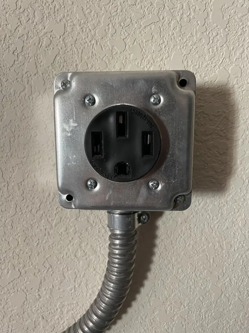NEMA 14-50 outlet installed for Smart Home Electrical in Norwood